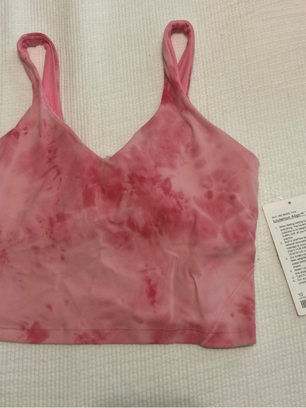 Lululemon Pink Tie-Dye V-Neck Women's align Tank Top